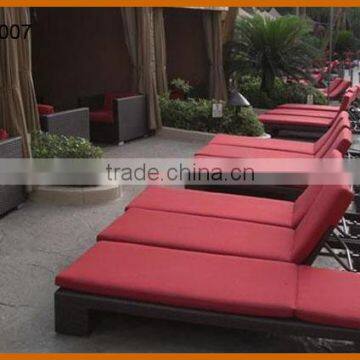 2016 Hotel Sun Lounge Rattan Material With Alum And Steel Frame