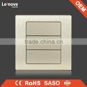 woven gold finish TV and telephone outlet wall socket