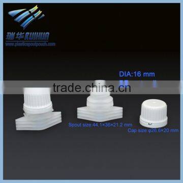 Stand up plastic pouch spout plastic nozzle cap