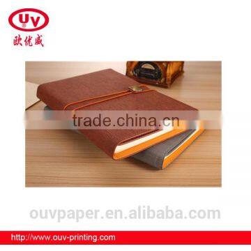 School Office Student Supplies PU Cover Paper Notebook With Elastic Band