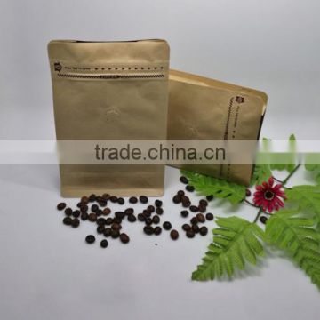 Degassing Valve Zip Lock Kraft Paper Coffee Bags with Valve or with Clear