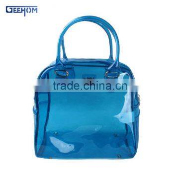 waterproof transparent bag, pvc beach tote bag, jelly colorful tote bag