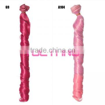 25cm Orange Single Weft Hair Extension for DIY photo-6