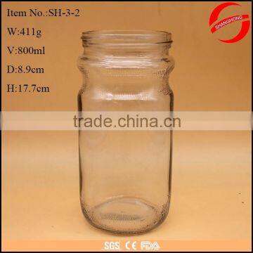 800ml glass food storage mason jar with screw lid wholesale