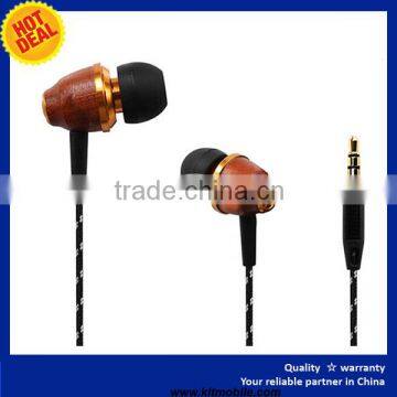 Super Bass Wooden Headphones In-ear Noise Isolation Earphones