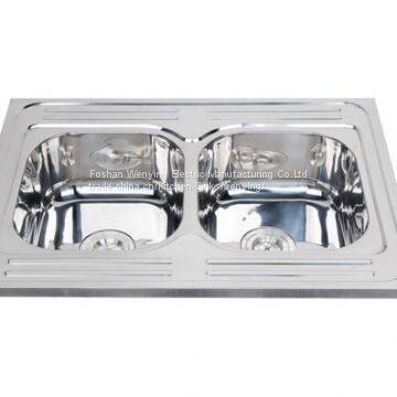 Excellent factory supply modern double kitchen sink for sale WY-8060D