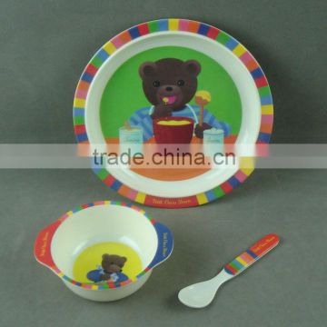 3pcs kids melamine dinner set