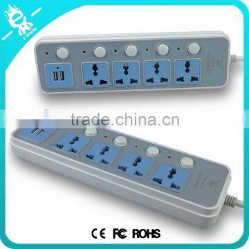 6 AC Multi-Outlets Surge Power Strip With Individual Switches & PSE Certification/Japan Standard photo-4