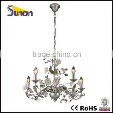 SD0934/5 painting Silver Wrought Iron Chandelier/Industrial Chandelier Lights/Decorative The Hotel Hanging Lighting