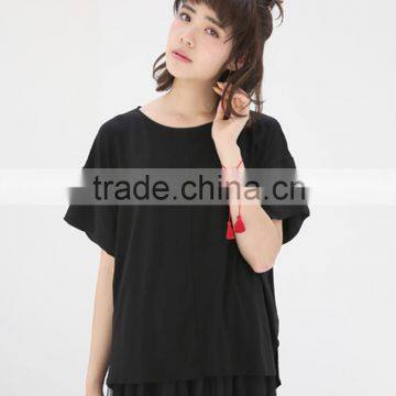 Pure Color Easy Short Sleeve T-shirt photo-4