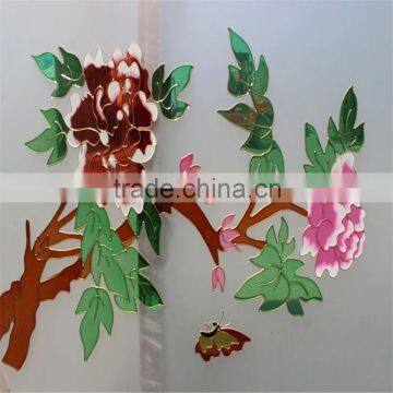 low price tempered acid frosted interior door glass panel