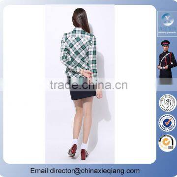2016 Fashion Lady Casual Plaid Shirt Long Sleeve Shirt