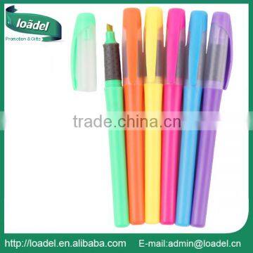 Plastic cap-off promotion color highlighter
