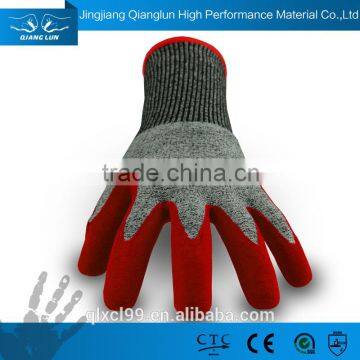 QL top fit working safety glass handling gloves