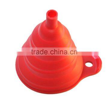 Fashion Colorful Kitchen Super Easy Foldable Mini Silicone Funnel photo-3