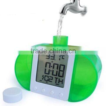 Eco-friendly Water Power Digital LCD Clock Novelty Self Energy photo-4
