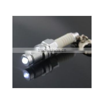 Wholesale LED Spark Plug keychain/ 3D Real spinning Turbo Keychain/Chrome colorful spining Turbo key chains