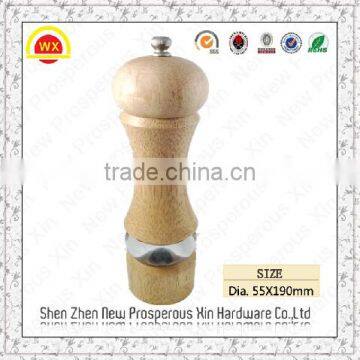 Wholesale hot wooden manual pepper powder grinder