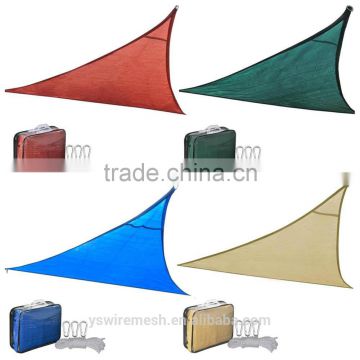 Triangle HDPE custom car park water proof outdoor sun shade sail