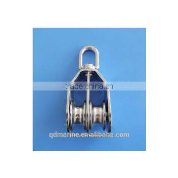 STAINLESS STEEL SWIVEL EYE DOUBLE PULLEY