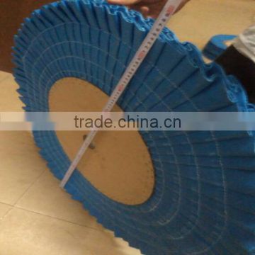 Big treated corrugated cotton abrasive pad/buffing wheel