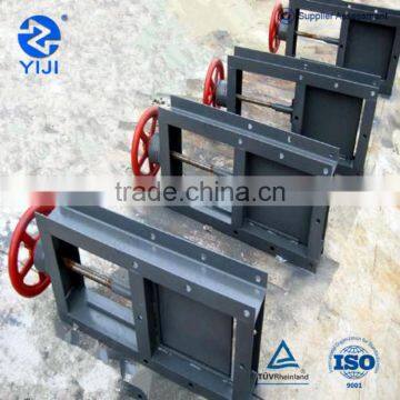 Manual slide gate valve with carbon steel structure