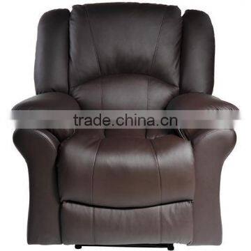 Luxury Faux Leather Recliner Sofa - Brown