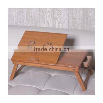 Foldable bamboo laptop desk