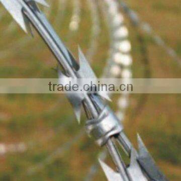 Galvanized&Pvc Coated Razor Barbed Wire