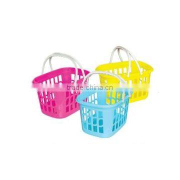 hot sale plastic basket with handle for shopping or storage