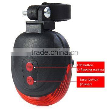 3 LED Lamps Waterproof Cycling Seatpost BikeTaillight Warning Flashing Light With Dual Laser Lines for Bicycle Accessories photo-6