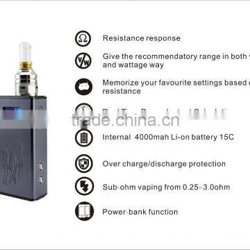 Wiscoo Jellyfish 53W mod box 4000mAh Li-on battery with power function