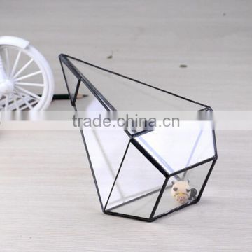 Home DIY decor Micro landscape glass containers geometric flower vase