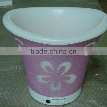 Manufacturer L36.5*W32.5*H27CM Leather Figure PE Ice Bucket Stand Lighted With Remote Control 16 Mix Changeable Colors