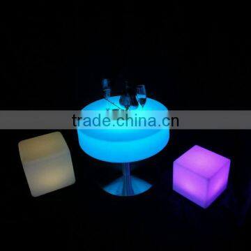 High 106CM LED Remote Round Table/ Hot Sell LED Rechargeable Round Coffee Table/LED Outdoor Lawn Round Cocktail Table photo-2
