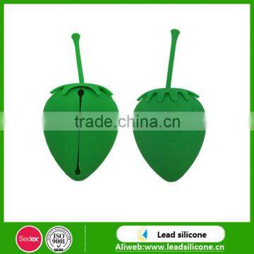 Promotional Gift Soft Silicone Key Bag, Custom Strawberry Design Soft Silicone Key Bag, Hot Selling Key Bag photo-3