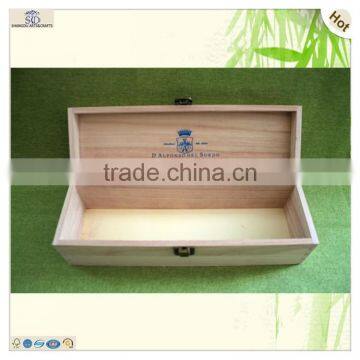 Fashion Handmade Unique Design Logo Wooden Wine Gift Box photo-2