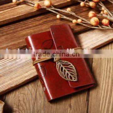 Cy280 11*8cm Retro Fashion Leather Leaves Men's Women's Creative Tying Card Pack Card Holders photo-4
