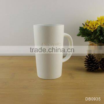 475ML white thick tall porcelain coffee milk mugs