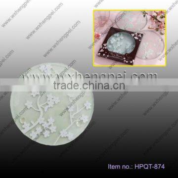 Wedding high grade glass mat (-1 on loaded circular transparent cherry)