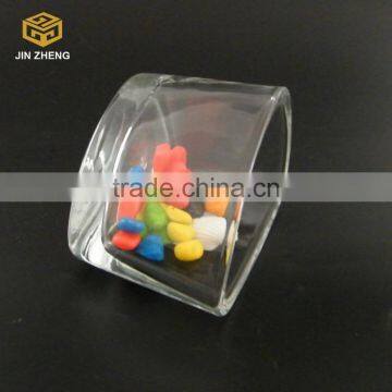 Triangle Design Clear Glass Candle Holder , Wax Glass Candle Holder Wholesale photo-3