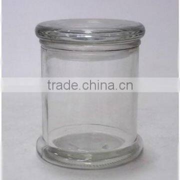 clear glass storage jar / glass food jar