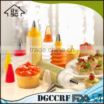 LGFB/FDA 5pcs Cake Squeeze Decorating Tools,Plastic Decorating Cake Tools,Cake Decorate Set