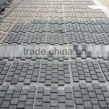 Black Granite Mesh Paving Cheap Black Paver Granite Paving Stone photo-6