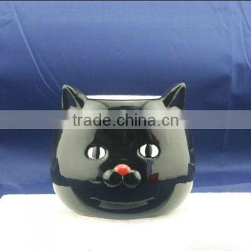 wholesale ceramic cat candle holder for halloween day