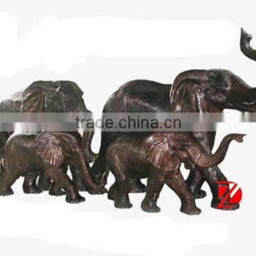Large Outdoor Water Garden Bronze Elephant Fountain Statues