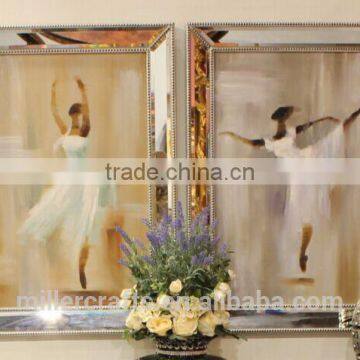 Framed Dancing Girl Portait Paintings Art on Canvas Texture Abstract photo-3