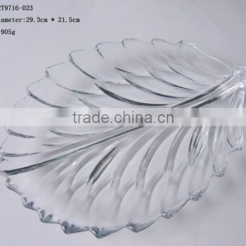 superior leaf shape glass plate