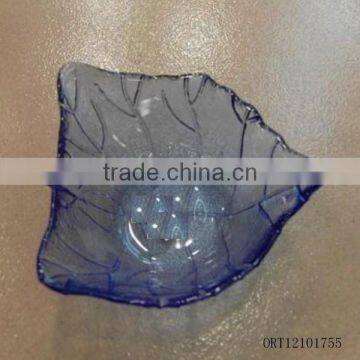 leaf shape hot melt glass plate