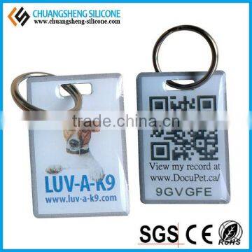 Unique QR Code Laser Engraving Silicone Pet id Tag With Metal Plate photo-4